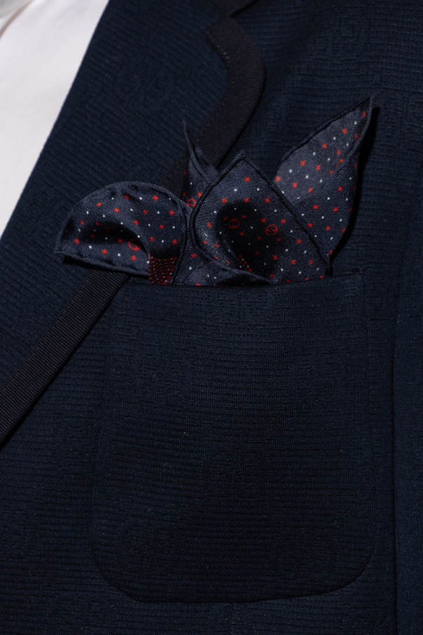 Red Silk pocket square Gucci Vitkac GB